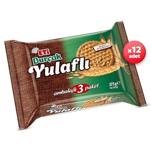 Eti Burçak Yulaflı Bisküvi 375 g x 12 Adet