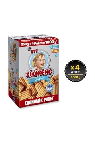 Eti Cicibebe Bisküvi 1000 gr 4 Adet