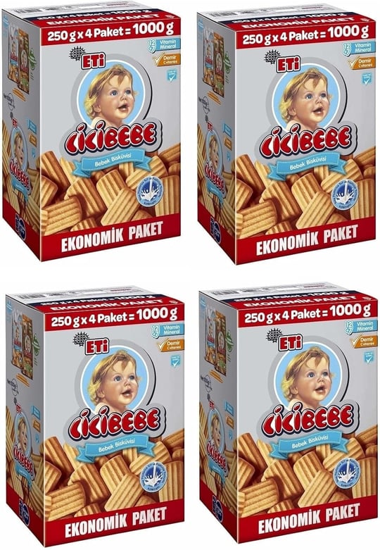 Eti Cicibebe Bisküvi 1000 gr 4 Adet