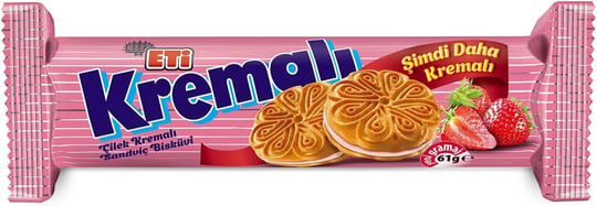 Eti Çilekli Kremalı Bisküvi 61 g x 24 Adet