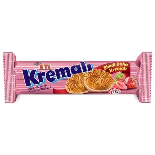 Eti Çilekli Kremalı Bisküvi 61 g x 24 Adet