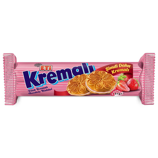 Eti Çilekli Kremalı Bisküvi 61 g x 24 Adet