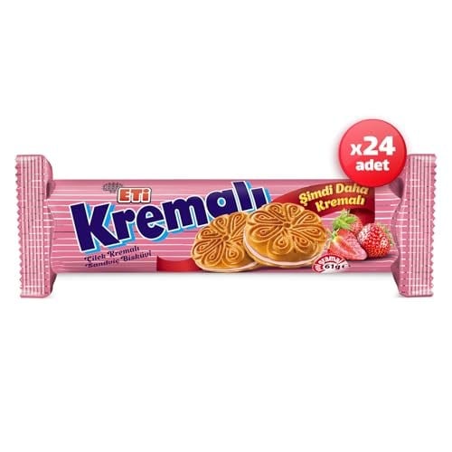 Eti Çilekli Kremalı Bisküvi 61 g x 24 Adet