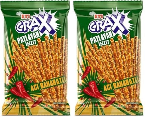Eti Crax Patlayan Lezzet Acı Baharatlı Çubuk 50 g 2li paket