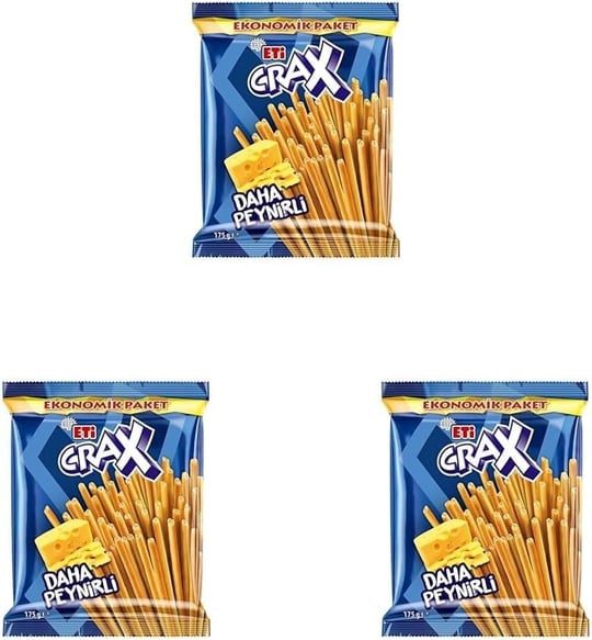 Eti Crax Peynirli Çubuk Kraker 175 g 3lü paket