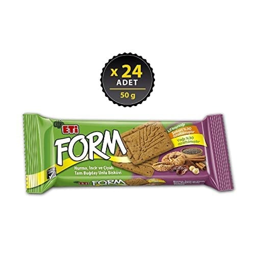 Eti Form Hurma İncir ve Çiyalı Bisküvi 50 g x 24 Adet