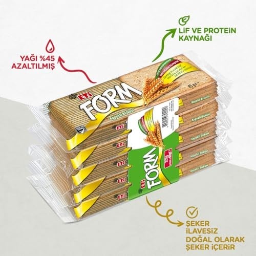 Eti Form Kepekli Bisküvi 5 x 45 g