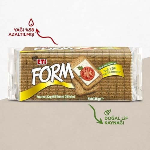 Eti Form Kızarmış Kepekli Ekmek Dilimleri 138 g x 15 Adet