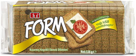 Eti Form Kızarmış Kepekli Ekmek Dilimleri 138 g x 15 Adet