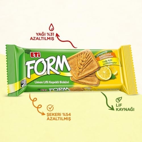Eti Form Limon Lifli Kepekli Bisküvi 50 g