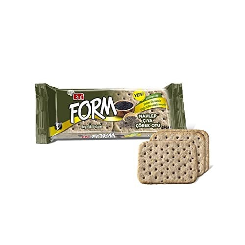 Eti Form Mahlepli Çiyalı ve Çörek Otlu Kepekli Bisküvi 40 g 2li paket