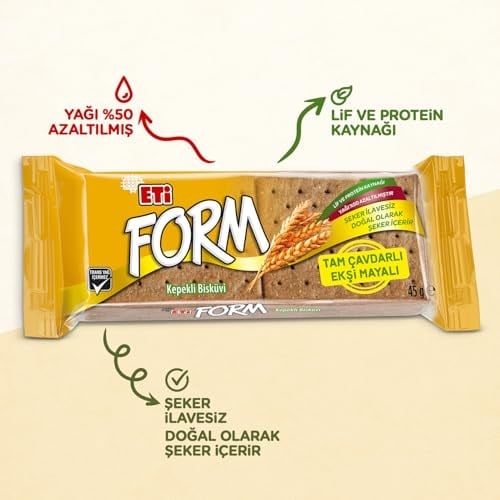 Eti Form Tam Çavdarlı Ekşi Mayalı Bisküvi 45 g