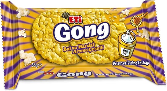 Eti Gong Ballı Hardallı Mısır ve Pirinç Patlağı 68 g