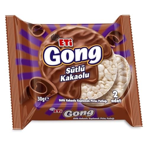 Eti Gong Sütlü Çikolata Kaplamalı Pirinç Patlağı 30 g x 24 Adet