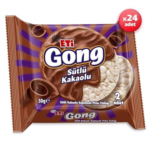 Eti Gong Sütlü Çikolata Kaplamalı Pirinç Patlağı 30 g x 24 Adet