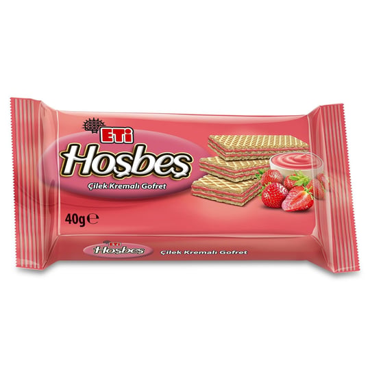Eti Hoşbeş Çilek Kremalı Gofret 40 g x 24 Adet
