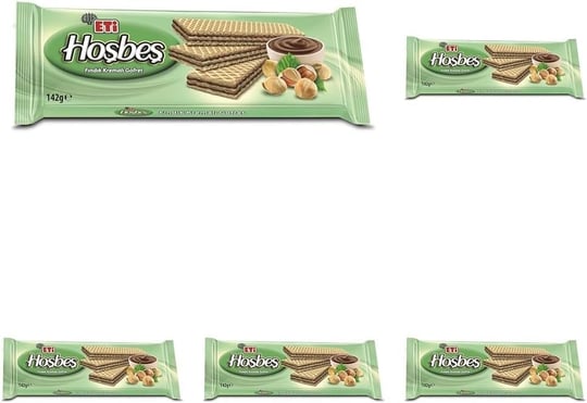 Eti Hoşbeş Fındık Kremalı Gofret 142 g 5li paket