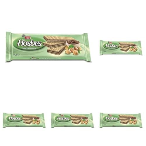 Eti Hoşbeş Fındık Kremalı Gofret 142 g 5li paket
