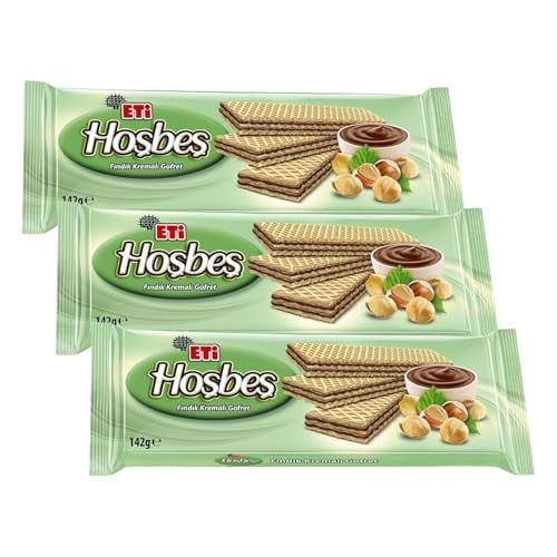 Eti Hoşbeş Fındık Kremalı Gofret 142 g 3lü paket
