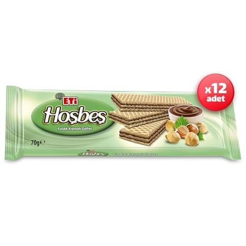 Eti Hoşbeş Fındık Kremalı Gofret 70 g x 12 Adet