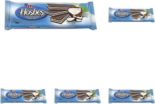 Eti Hoşbeş Hindistan Cevizi Kremalı Gofret 70 g 5li paket