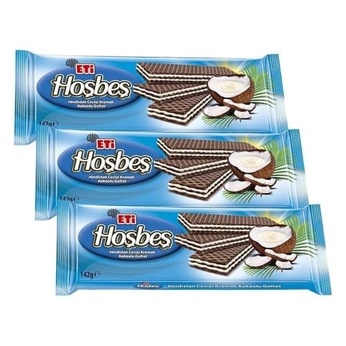 Eti Hoşbeş Hindistan Cevizi Kremalı Gofret 142 g 3lü paket