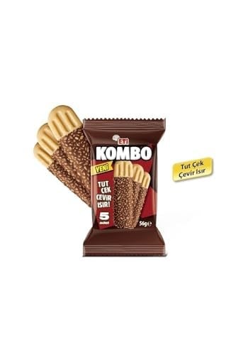 Eti Kombo Hindistan Cevizi ve Çikolata Kaplamalı Bisküvi 56 g x 18 Adet