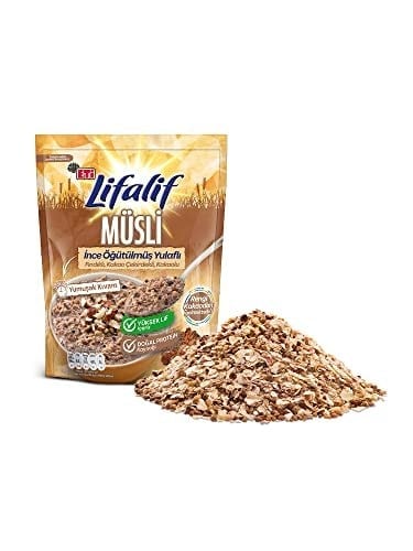 Eti Lifalif İnce Öğütülmüş Yulaflı Fındıklı, Kakao Çekirdekli, Kakaolu Müsli 250 g