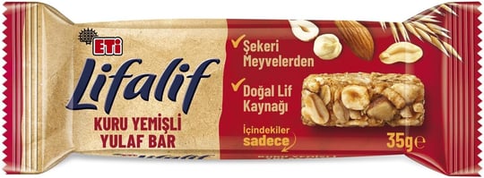Eti Lifalif Kuru Yemişli Yulaf Bar 35 g - Seçenekler: 1 Adet, 1 Adet (2 paketi), 1 Adet 3lü paket
