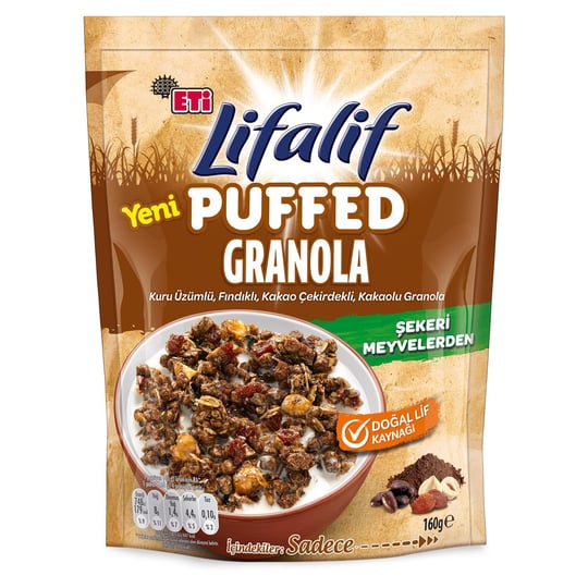 Eti Lifalif Puffed Kakaolu Granola 160 g