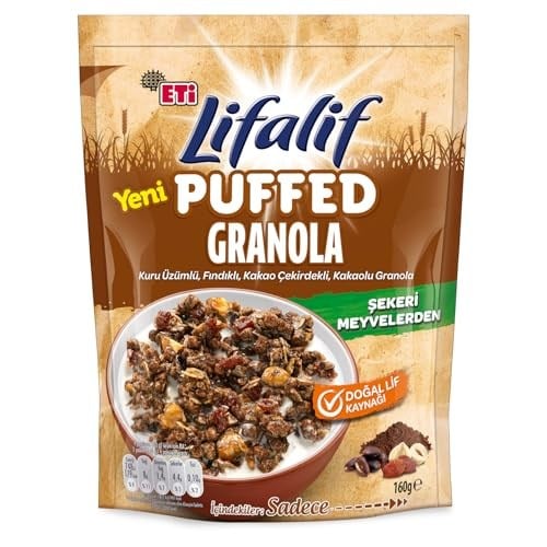 Eti Lifalif Puffed Kakaolu Granola 160 g
