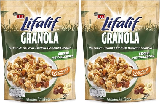 Eti Lifalif Yer Fıstıklı Granola 200 g 2li paket