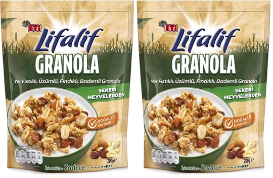 Eti Lifalif Yer Fıstıklı Granola 200 g 2li paket