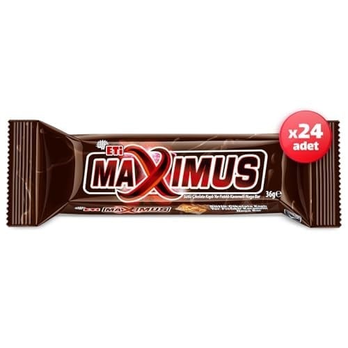 Eti Maximus Yer Fıstıklı, Karamelli Nuga Bar 36 g x 24 Adet