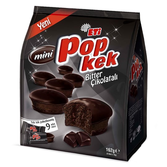 Eti Popkek Mini Bitter Çikolatalı Kek 162 g x 10 Adet