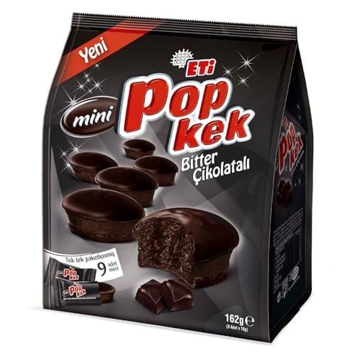 Eti Popkek Mini Bitter Çikolatalı Kek 162 g x 10 Adet