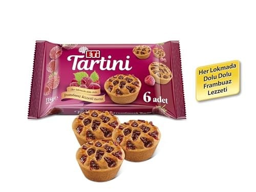 Eti Tartini Frambuazlı Turta 114 g Tekli Paket