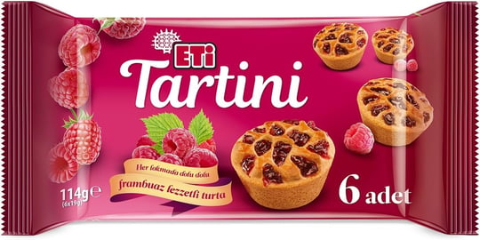 Eti Tartini Frambuazlı Turta 114 g Tekli Paket