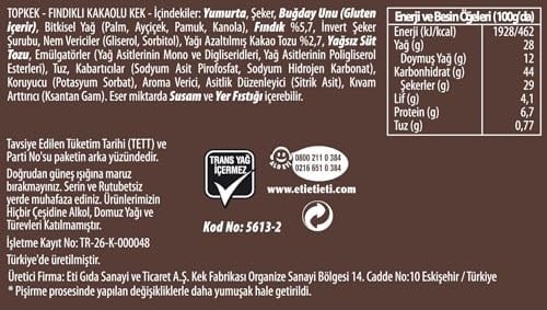 Eti Topkek Fındıklı Kakaolu Kek 35 g x 24 Adet