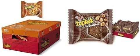 Eti Topkek Portakallı Kek 40 g x 24 Adet ve Eti Topkek Fındıklı Kakaolu Kek 35 g x 24 Adet