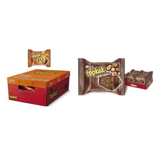 Eti Topkek Portakallı Kek 40 g x 24 Adet ve Eti Topkek Fındıklı Kakaolu Kek 35 g x 24 Adet