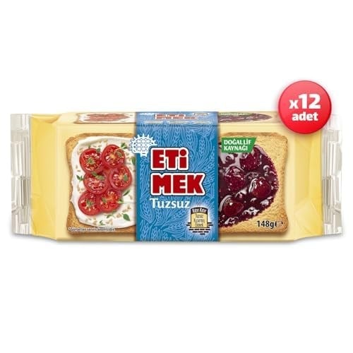 Etimek Tuzsuz Kızarmış Ekmek 148 g x 12 Adet