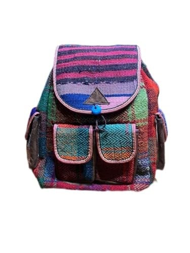 Etnik desenli sırt çantası kilim çanta el yapımı kilim dokuma