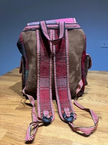Etnik desenli sırt çantası kilim çanta el yapımı kilim dokuma