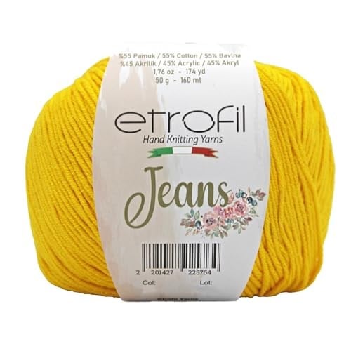 Etrofil Jeans sarı örgü ipliği
