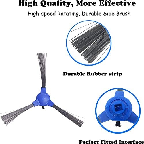 Eufy RoboVac 11S, RoboVac 12, RoboVac 15C, RoboVac 30, RoboVac 30C, RoboVac 35C Vakum, 6 Paket için Yan Fırça Değiştirme