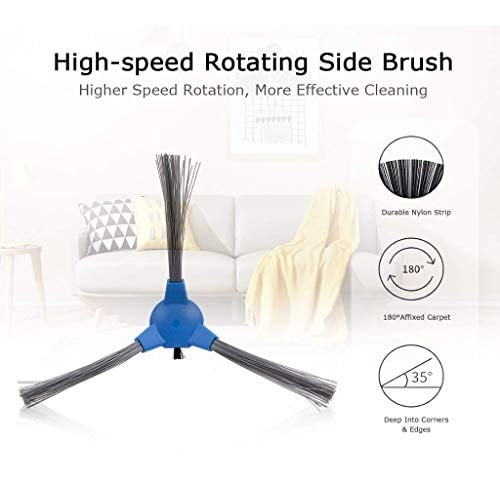 Eufy RoboVac 11S, RoboVac 12, RoboVac 15C, RoboVac 30, RoboVac 30C, RoboVac 35C Vakum, 6 Paket için Yan Fırça Değiştirme
