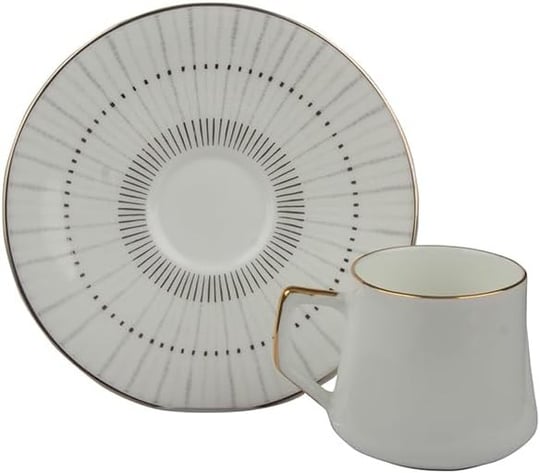 Evaliza Direction Lines 6 Kişilik Kahve Fincan Takımı 80 ml