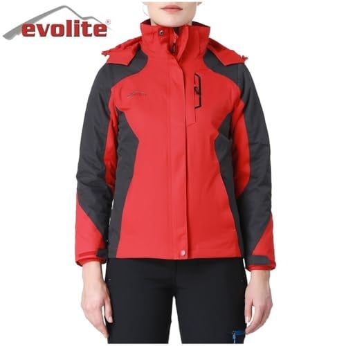 Evolite Diva Bayan 3in1 Gri/Kırmızı Mont S