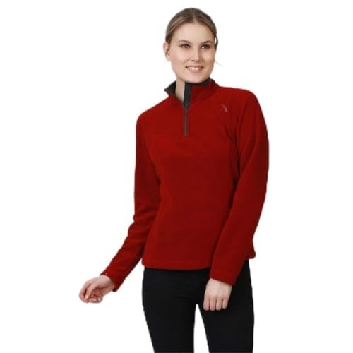 Evolite Fuga Kadın Mikro Polar Sweater - Bordo XS
